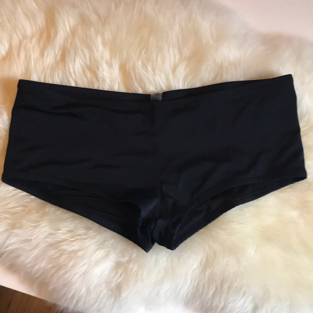 Victoria’s Secret Black Boyshort Bikini Bottoms